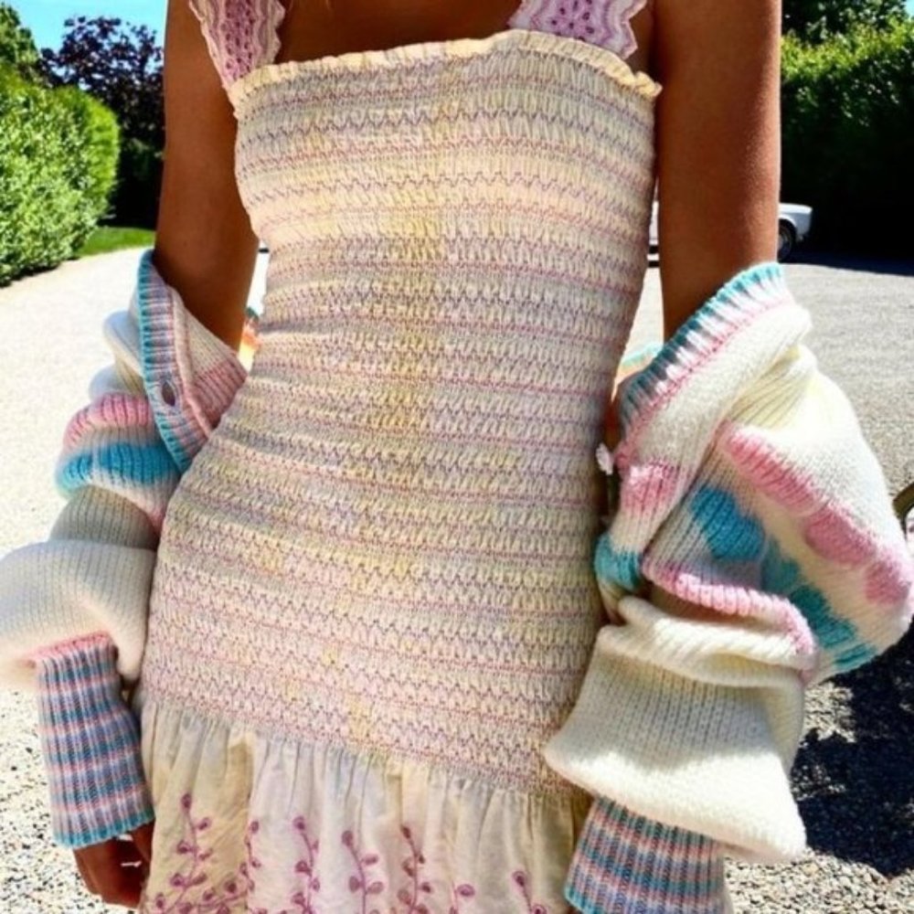 Loveshackfancy Jax smocked ruffle mini dress S - Picture 8 of 17